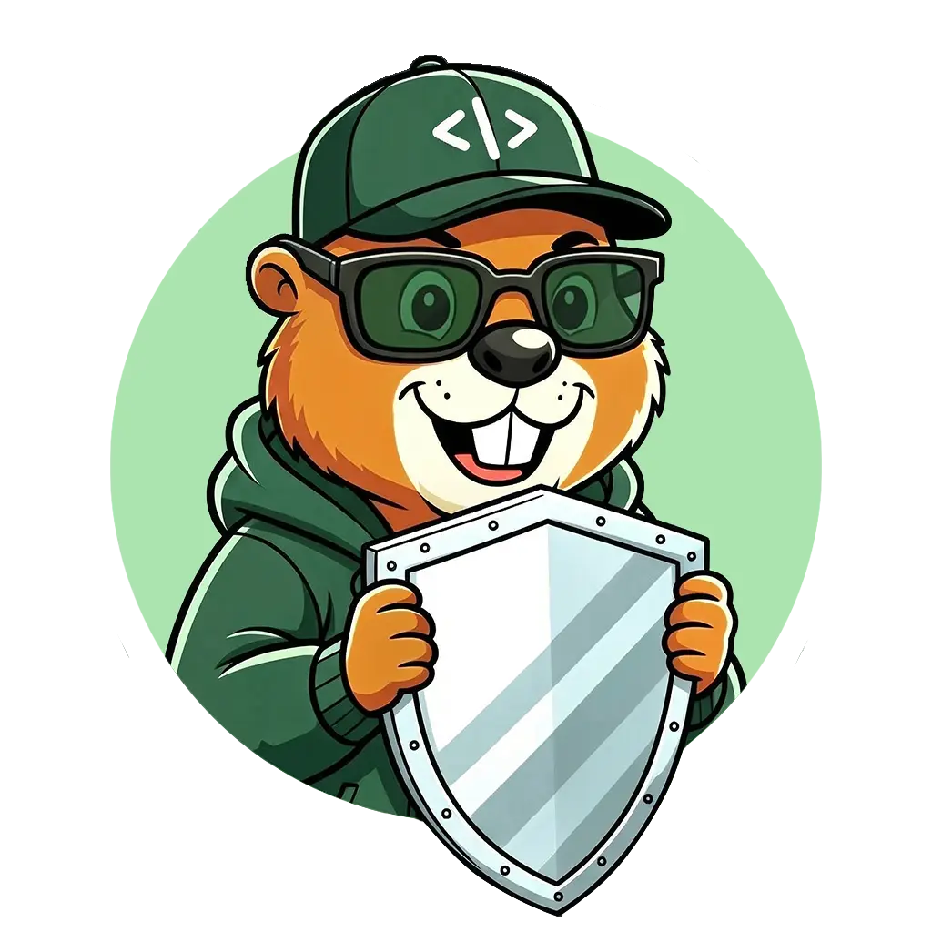 Secure — beaver with a shield