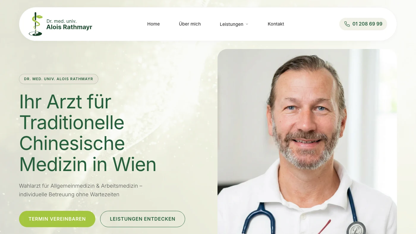 Website of Ordination Dr. Alois Rathmayr